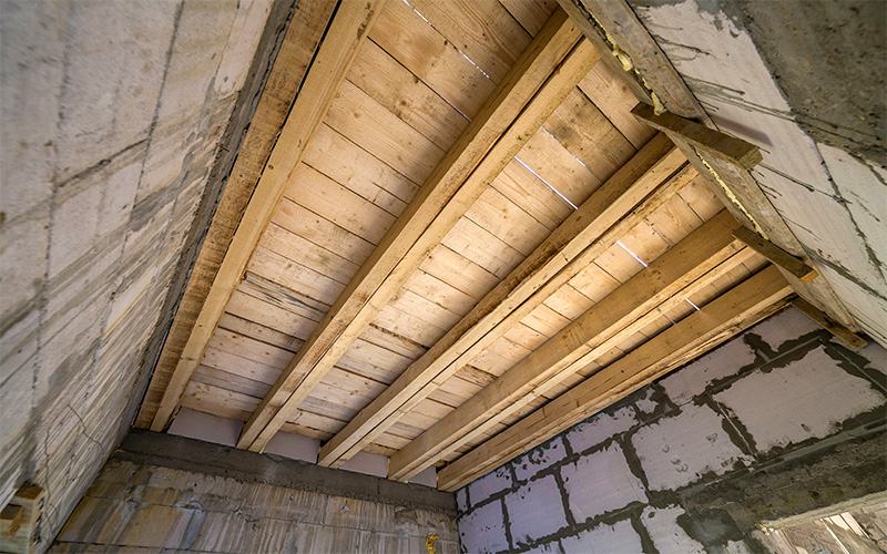 потолок из газобетона