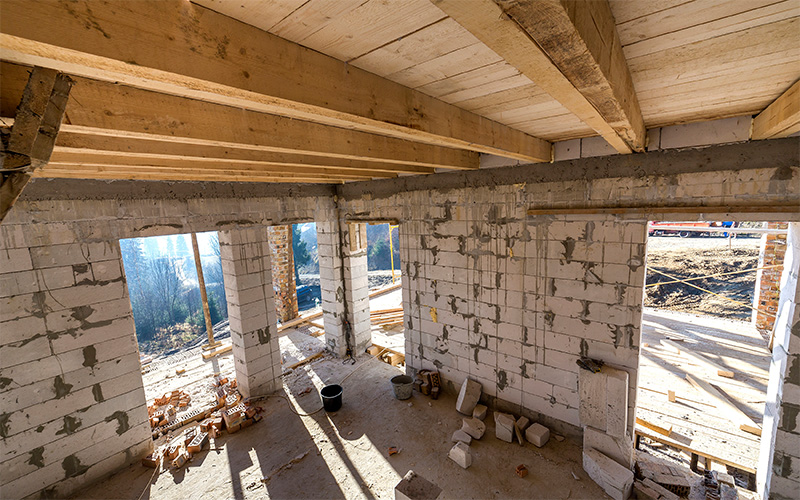 пристройка дома из газобетона