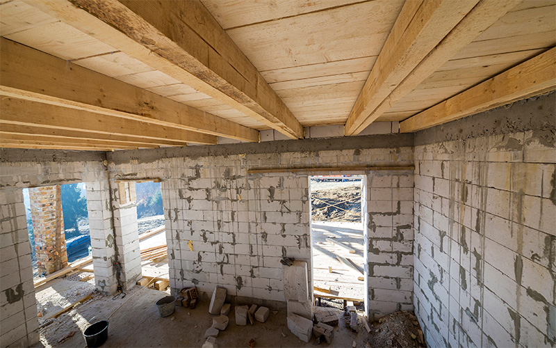 потолок из газобетона