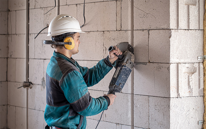 Штроба в газобетоне