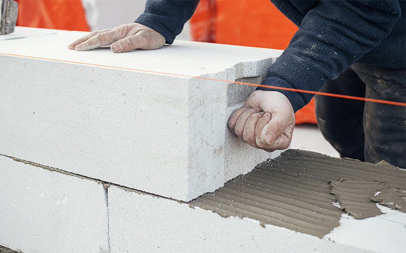 толщина стен из газобетона