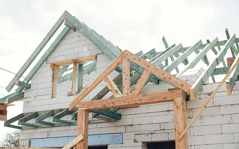 фронтон в ломе из газобетона