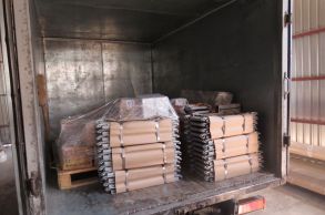 Со склада компании «АлтайСтройМаш» были отгружены комплекты бортов конвейерной линии в Северную часть Казахстана