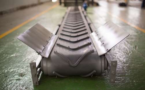 Belt conveyor with ribbing (5m)
