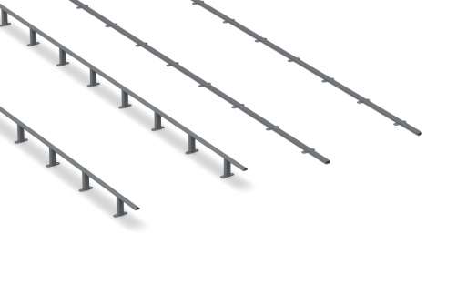 Transportation system (rail tracks, support racks, cross-bars) (long meter)